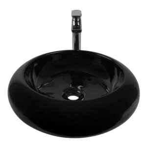 Lavamanos Circular Negro Modelo Adigio