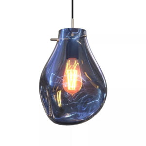 Lámpara colgante metálica color negro Boreal Blue