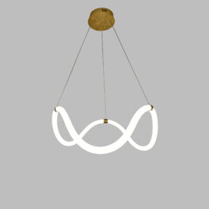 Lampara colgante metálica color dorado Polaris