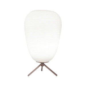 Lámpara de mesa de metal y cristal color blanco Athens 400