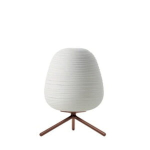 Lámpara de mesa de metal y cristal color blanco Athens 270