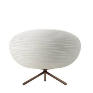 Lámpara de mesa de metal y cristal color blanco Athens 250