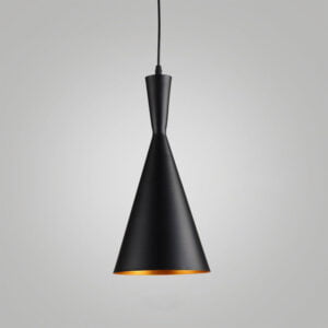 Lámpara colgante de aluminio color negro Conik