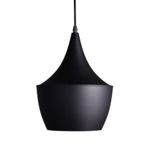 Lámpara colgante de aluminio color negro Bowl