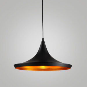 Lámpara colgante de aluminio color negro Curve