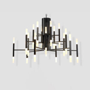 Lámpara colgante metálica color negro mate Candele