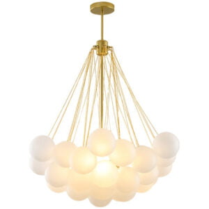 Lámpara colgante metálica color dorado Pendolo