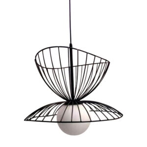 Lámpara colgante de hierro color negro Halo Black