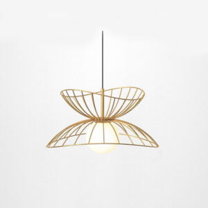 Lámpara colgante de hierro color blanco Halo White