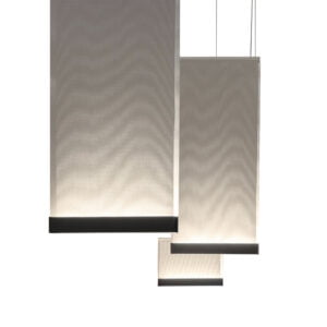 Lámpara colgante metálica color blanco y negro Lumio 900