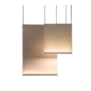 Lámpara colgante metálica color blanco y negro Lumina 400