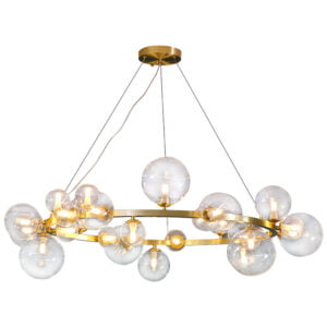 Lámpara colgante metálica color dorado Orion
