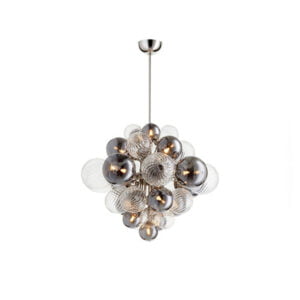 Lámpara colgante metálica color plateado Andromeda