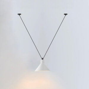 Lámpara colgante de hierro color blanco Memphis White