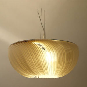 Lámpara colgante de hierro color plateado Fiori