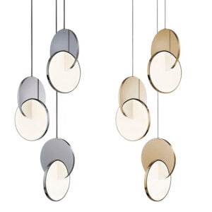 Lámpara colgante metálica color plateado Savannah