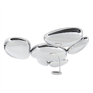 Lámpara colgante metálica color plateado Calder