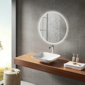 Espejo LED circular sin marco Halo