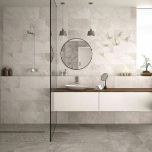 Espejo circular con marco de aluminio Blanco/Negro Sphere